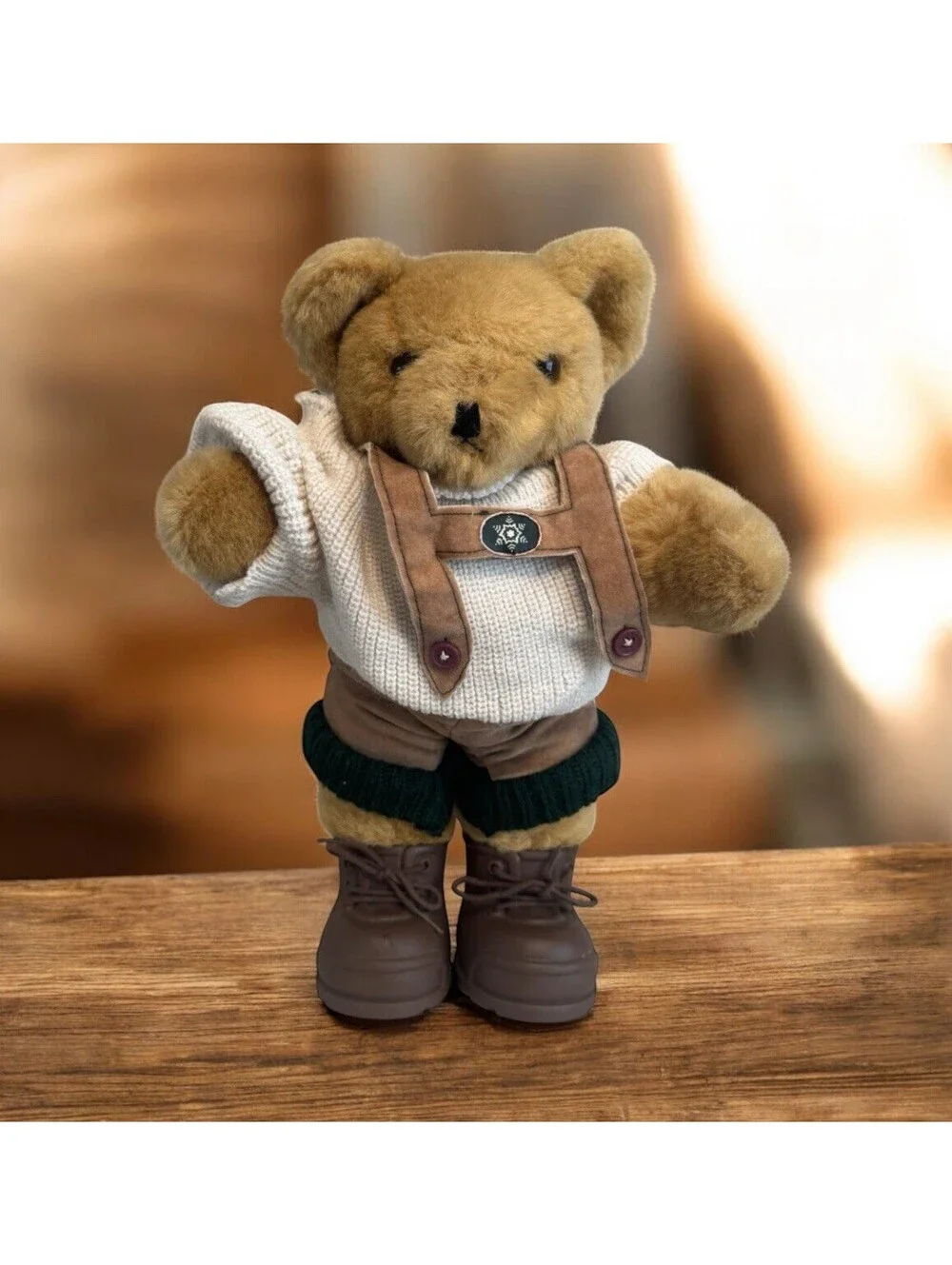 Vintage Mary Meyer 1992 Heritage Teddy Bear Alpine Outfit Sweater & Boots  Plush